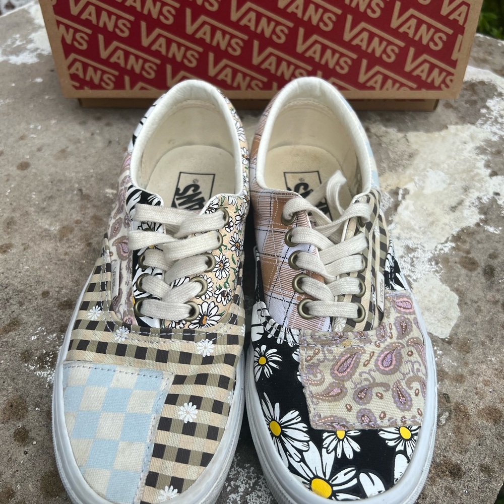 Preowned Vans Era Patchwork Sneakers Multicolor M… - image 2
